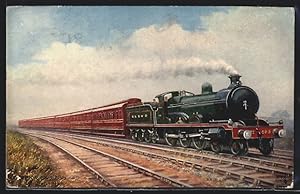 Künstler-Postcard Corridor Express, Glasgow and South Western Railway, englische Eisenbahn