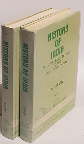 Bild des Verkufers fr History of India from the earliest times to the twentieth century (2 vols./ 2 Bnde KOMPLETT) zum Verkauf von books4less (Versandantiquariat Petra Gros GmbH & Co. KG)