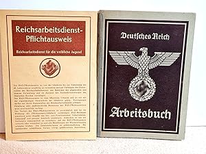 Deutsches Reich Arbeitsbuch ausgestellt in Marienburg am 26. Mai 1941+ Reichsarbeitsdienst-Pflich...