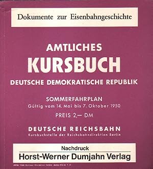 Seller image for Amtliches Kursbuch, Deutsche Demokratische Republik. for sale by Versandantiquariat Boller