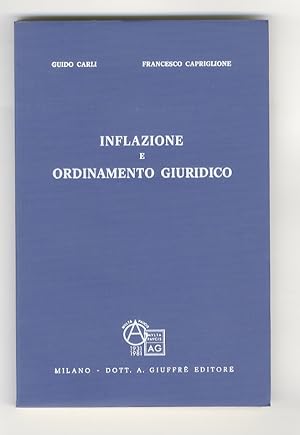 Bild des Verkufers fr Inflazione e ordinamento giuridico. zum Verkauf von Libreria Oreste Gozzini snc