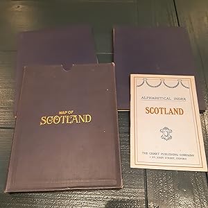 Map of Scotland showing railway groups, first and second class roads etc. etc.