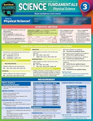 Seller image for Science Fundamentals 3 - Physical Science: QuickStudy Laminated Reference & Study Guide (Quickstudy Laminated Reference & Guide, 3) by Gardner MSc MScEd, Jane [Wall Chart ] for sale by booksXpress