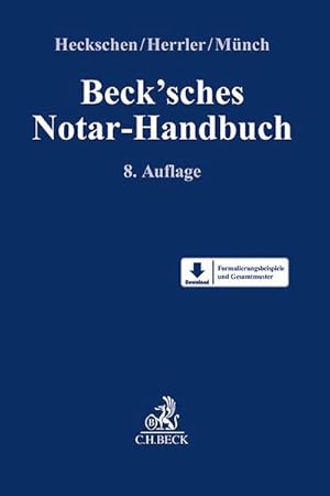 Immagine del venditore per Beck'sches Notar-Handbuch venduto da BuchWeltWeit Ludwig Meier e.K.