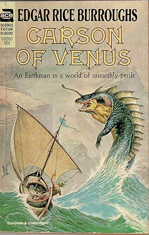 Image du vendeur pour Carson Of Venus -- 09200 (Ace Science Fiction Classic) An Earthman In A World Of Unearthly Perils mis en vente par A Cappella Books, Inc.