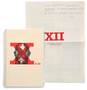 Seller image for X. The First 10 Years of Atlas Press & XI (year eleven): A Bibliography and Catalogue of Publications from 1983 to 1994, and a prospectus for the Arkhive series [with] XII: Atlas Press Supplement One for sale by Marcus Campbell Art Books