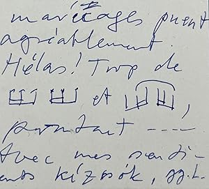 Immagine del venditore per Rare lettre de Gyrgy Ligeti sur Astor Piazzolla et le tango, illustre de 2 portes musicales venduto da Traces Ecrites