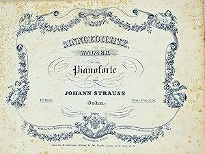 Bild des Verkufers fr Sinngedichte. Walzer fr das Pianoforte von Johann Strauss Sohn. 1tes Werk. zum Verkauf von Musik-Antiquariat Heiner Rekeszus