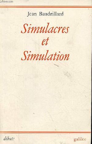 Bild des Verkufers fr Simulacres et Simulation - Collection dbats. zum Verkauf von Le-Livre