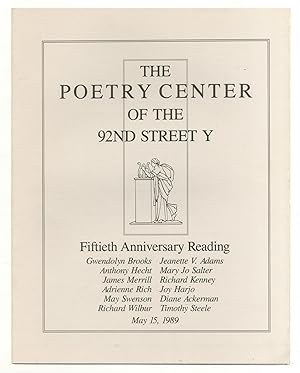 Bild des Verkufers fr [Program]: The Poetry Center of the 92nd Street Y Fiftieth Anniversary Reading zum Verkauf von Between the Covers-Rare Books, Inc. ABAA