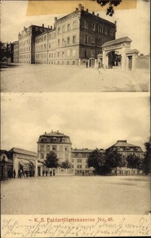 Ansichtskarte / Postkarte Dresden Neustadt, Kaserne Königlich Sächsische Feldartillerie No. 48