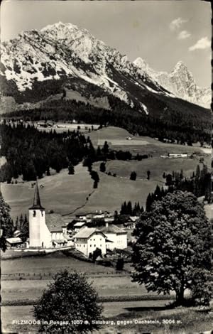 Ansichtskarte / Postkarte Filzmoos im Pongau in Salzburg, Ortsansicht gegen Dachstein