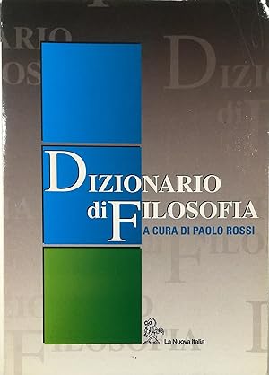 Imagen del vendedor de Dizionario di filosofia a la venta por Libreria Tara