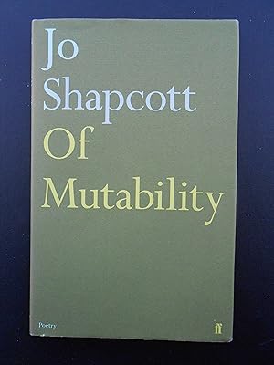 Imagen del vendedor de OF MUTABILITY. a la venta por J. R. Young