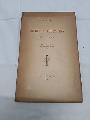 BOLETIN DE LA ACADEMIA ARGENTINA DE LAS LETRAS - TOMO XVII - Nº 65