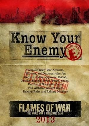 Immagine del venditore per Know Your Enemy Early War 2013 venduto da WeBuyBooks