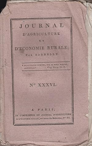 Image du vendeur pour Journal d'agriculture et d'conomie rurale. - N XXXVI mis en vente par PRISCA