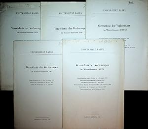 Basel- Universität Basel. Verzeichnis der Vorlesungen. Sommer-Semester 1954, Sommer-Semester 1956...
