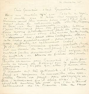 [Marcel Poncet] lettre illustrée, signature non identifiée