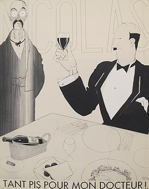 1930s Vintage French Art Deco Print, Nicolas, Tant Pis Pour Mon Docteur (Paul Iribe)