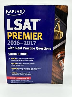 Imagen del vendedor de Kaplan LSAT Premier 2016-2017 with Real Practice Questions Book + Online a la venta por Dean Family Enterprise