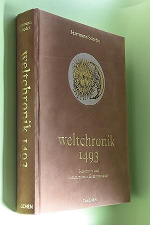 Seller image for Weltchronik. Hartmann Schedel / Teil von: Bibliothek des Brsenvereins des Deutschen Buchhandels e.V. ; Rez. (Interview mit Stephan Fssel) in: Anzeiger, 137, 2002, 5, S.-26 for sale by Antiquariat Biebusch