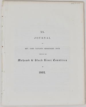 Journal of Rev. John Taylor's Missionary Tour through the Mohawk & Black River Countries in 1802