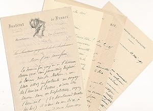 Ernest Maindron 8 lettres autographes signées à Gaston TISSANDIER