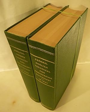 Image du vendeur pour English - German Technical and Engineering Dictionary. Completely Revised and Enlarged.[bzw.] Vollkommen berarbeitet und erheblich erweitert 1967, Nachdruck 1972 [kpl. in 2 Bnden: Englisch-Deutsch / Deutsch-Englisch]. mis en vente par Kunze, Gernot, Versandantiquariat