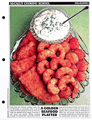 McCall's Cooking School Recipe Card: Fish, Seafood 5 - Fried Scallops, Shrimp And Sole : Replacem...