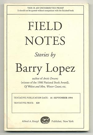 Imagen del vendedor de Field Notes: The Grace Note of the Canyon Wren a la venta por Between the Covers-Rare Books, Inc. ABAA