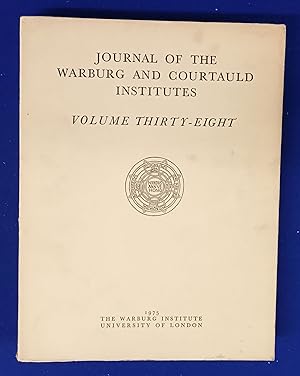 Imagen del vendedor de Journal of the Warburg and Courtauld Institutes. Volume 38 (1975). a la venta por Wykeham Books