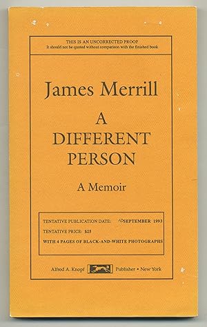 Seller image for A Different Person: A Memoir for sale by Between the Covers-Rare Books, Inc. ABAA