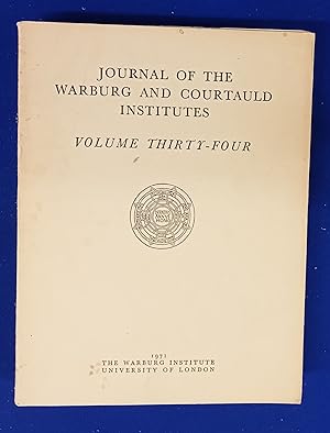 Imagen del vendedor de Journal of the Warburg and Courtauld Institutes. Volume 34 (1971). a la venta por Wykeham Books