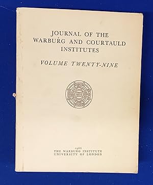 Imagen del vendedor de Journal of the Warburg and Courtauld Institutes. Volume 29 (1966). a la venta por Wykeham Books