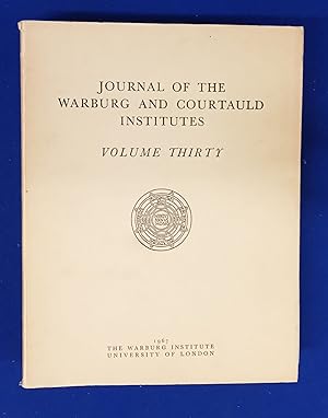Imagen del vendedor de Journal of the Warburg and Courtauld Institutes. Volume 30 (1967). a la venta por Wykeham Books