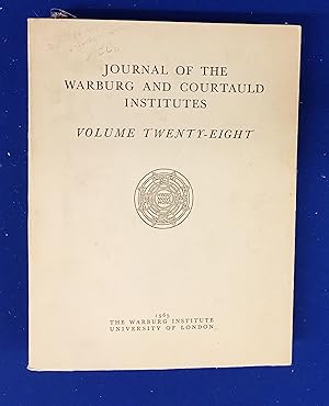 Imagen del vendedor de Journal of the Warburg and Courtauld Institutes. Volume 28 (1965). a la venta por Wykeham Books