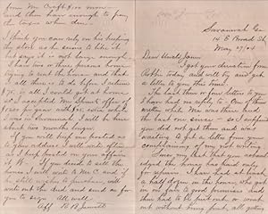 1884 Letter written from Savannah to family member regarding real estate business. Mentions James...