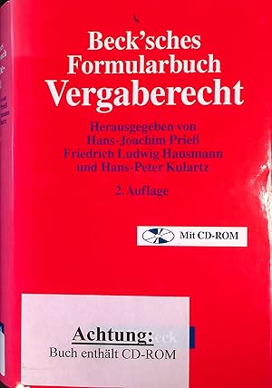 Seller image for Beck'sches Formularbuch Vergaberecht. for sale by books4less (Versandantiquariat Petra Gros GmbH & Co. KG)