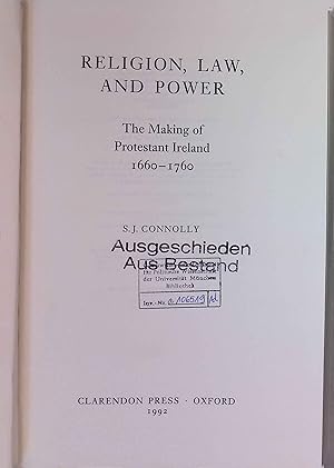 Bild des Verkufers fr Religion, Law, and Power: The Making of Protestant Ireland, 1660-1760. zum Verkauf von books4less (Versandantiquariat Petra Gros GmbH & Co. KG)