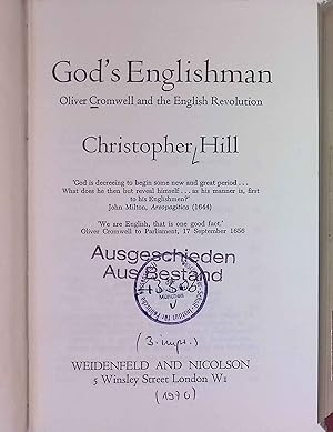 Imagen del vendedor de God's Englishman: Oliver Cromwell and the English Revolution. a la venta por books4less (Versandantiquariat Petra Gros GmbH & Co. KG)