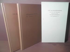 Imagen del vendedor de Lex Alamannorum. Das Gesetz der Alemannen Cod. sangallensis 731. Band 1: Text, bersetzung, Kommentar zur Faksimile aus der Wandalgarius-Handschrift. Band 2: Faksimile. (= Verffentlichungen der Schwbischen Forschungsgemeinschaft bei der Kommission fr Bayerische Landesgeschichte : Reihe 5 : B, Rechtsquellen Band 3). a la venta por Antiquariat Deinbacher