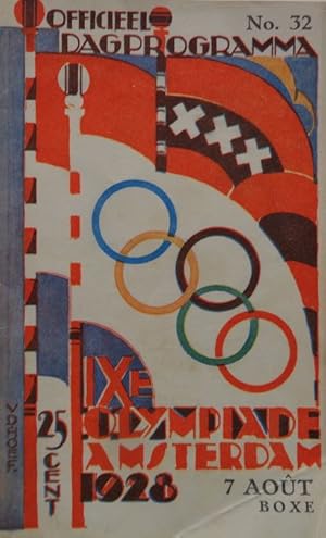 (Olympiade 1928) IXe Olympiade Amsterdam 1928 - OFFICIEEL DAGPROGRAMMA N° 32, 7 Aout. BOXE.