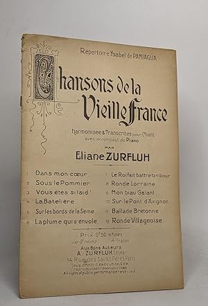Bild des Verkufers fr Chansons de la vieille France zum Verkauf von crealivres