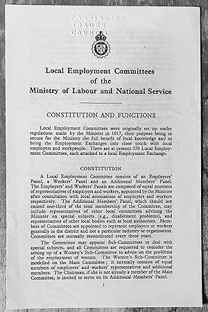 Imagen del vendedor de Constitution And Functions April, 1949 a la venta por Shore Books