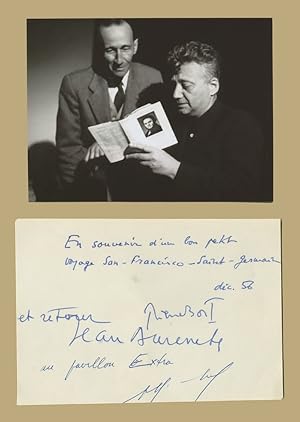 Seller image for Jean Aurenche - Pierre Bost - Andr Michel - Rares autographes - 1956 for sale by PhP Autographs