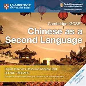 Seller image for Cambridge Igcse Chinese As a Second Language Cambridge Elevate Access Card -Language: chinese for sale by GreatBookPrices
