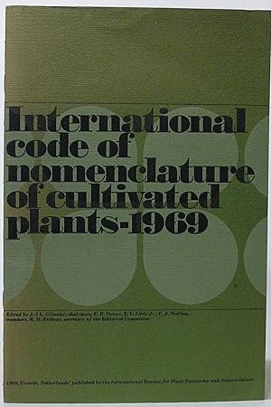 Image du vendeur pour International Code of Nomenclature of Cultivated Plants - 1969 mis en vente par SmarterRat Books