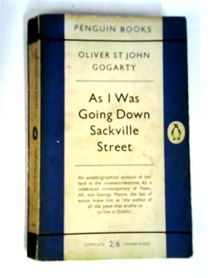 Bild des Verkufers fr As I Was Going Down Sackville Street zum Verkauf von World of Rare Books