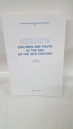 Bild des Verkufers fr Auxology '94. Children and Youth at the end of the 20th Century zum Verkauf von Cambridge Rare Books